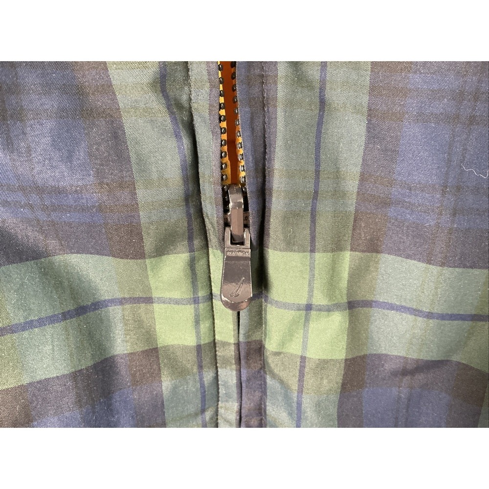 Nautica Mens Vtg Reversible Puffer Down Fill Winter Coat Jacket Plaid Tartan XL - Picture 6 of 11
